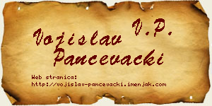 Vojislav Pančevački vizit kartica